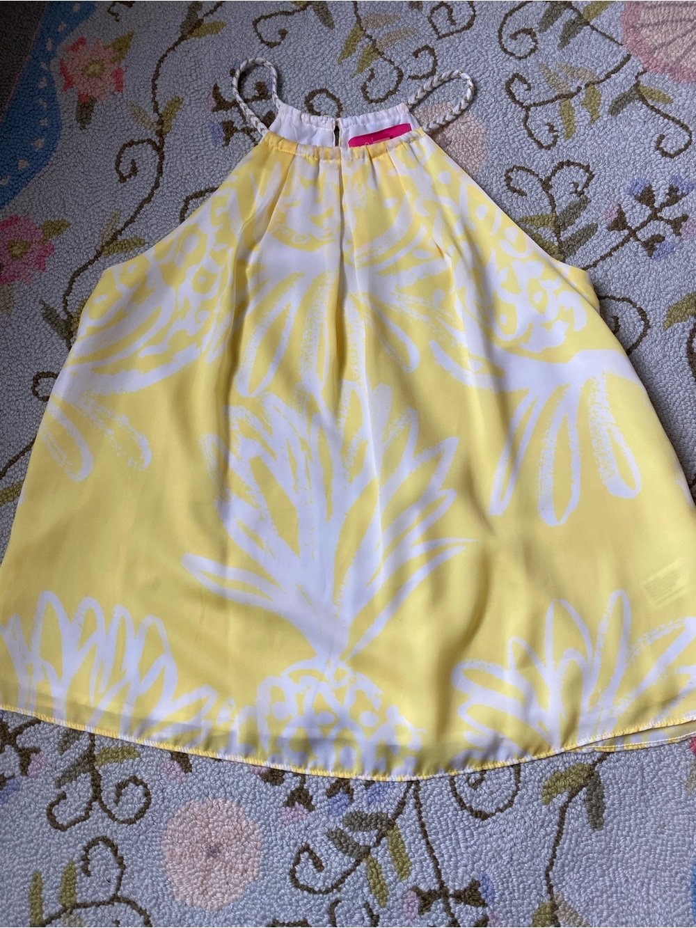 Lilly Pulitzer for Target Yellow and White Floral Halter Top